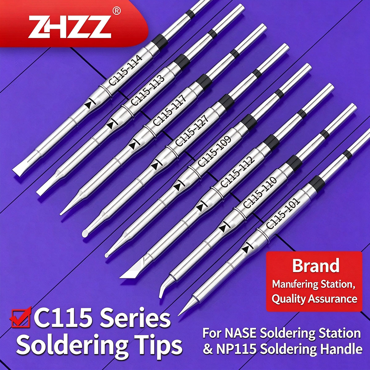 C115 Nano Soldering Iron Station - Наконечники для паяльника C115 C115-113 107
