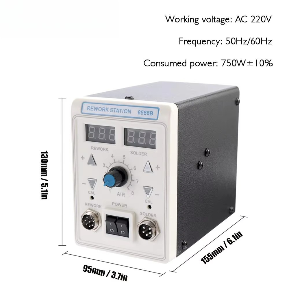 Паяльная станция APD-8586B 750 – обзор и цена 2 In 1 Soldering Rework Station 750W