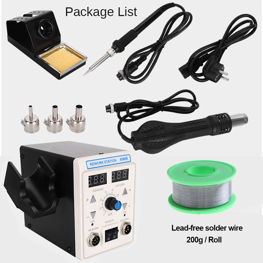 Паяльная станция APD-8586B 750 – обзор и цена 2 In 1 Soldering Rework Station 750W